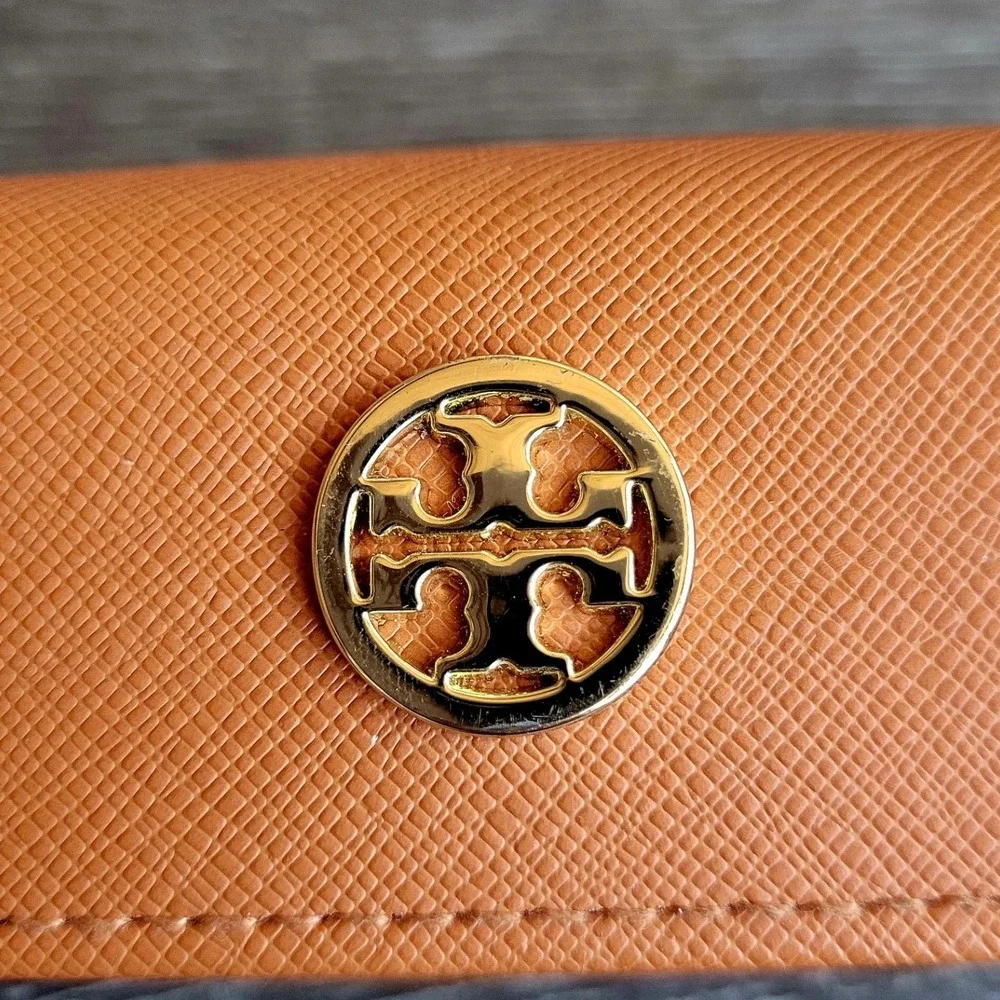 TORY BURCH Orange Slim Eyeglass Sunglass Snap Hard Case One Size